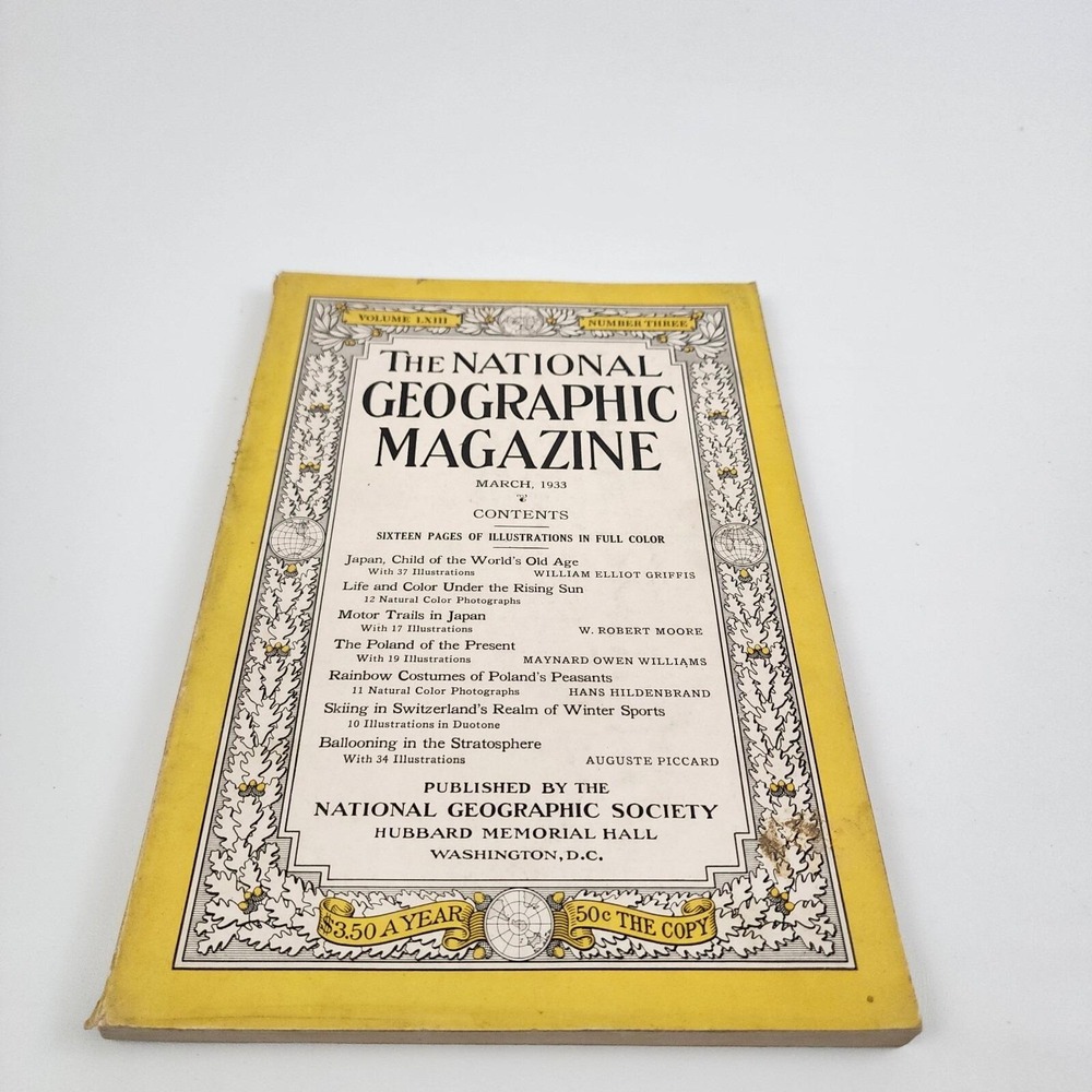 National Geographic Magazine March 1933 No  Insert‎